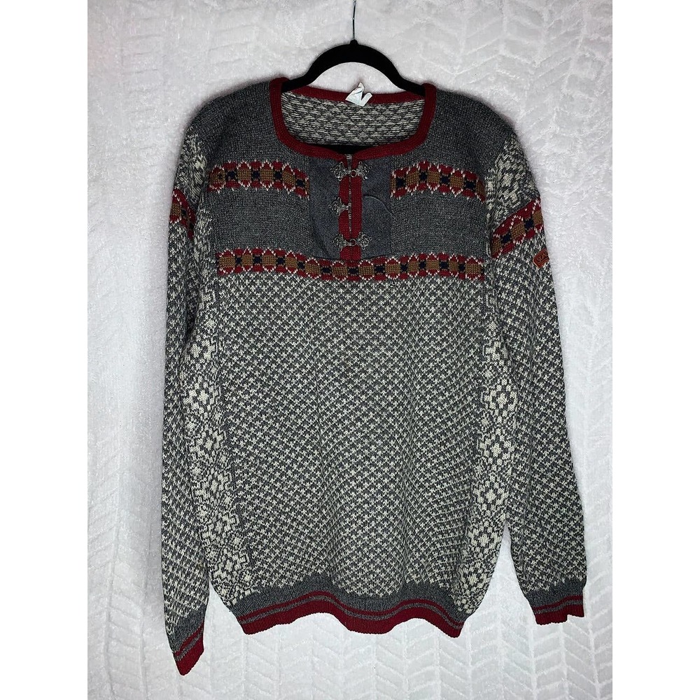 Swix Norwegian Nordic Snowflake Wool Knit Sweater